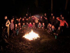 Billesley Scout Group around the Camp Fire
