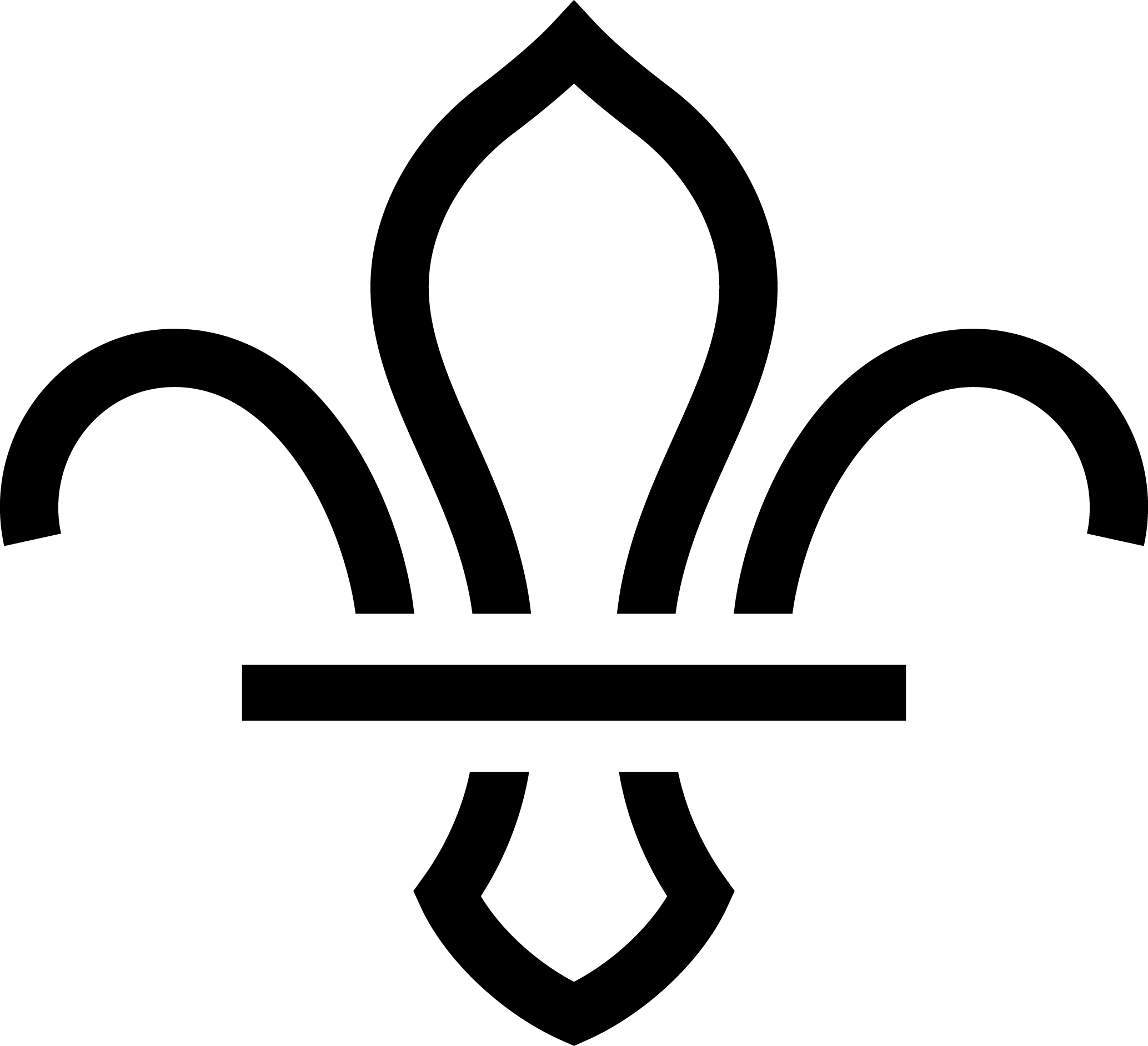 Black Fleur-de-Lys Logo | 325th Birmingham, 1st Billesley Scout Group